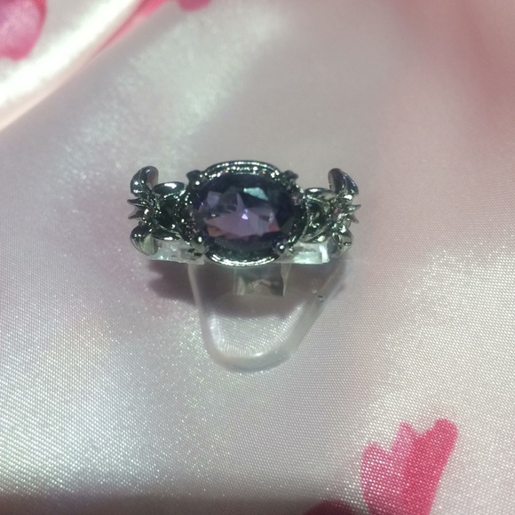 Jewelry - SOLD! Amethyst Oval W/ 10KT Black Gold Filled Ring